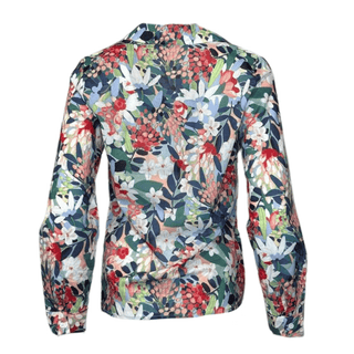 Fluffy Print Cotton Shirt - Blue