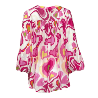 Nina Loose Print Top - Pink
