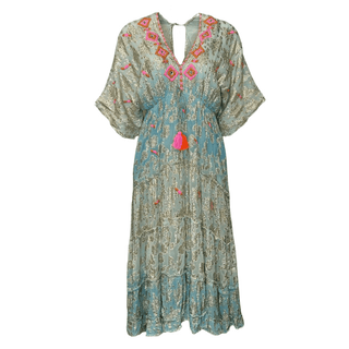 Byblos Shimmer Dress - Turq/Gold