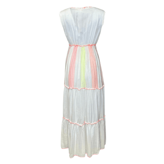Marseille Sleeveless Beaded Long Dress- Orange