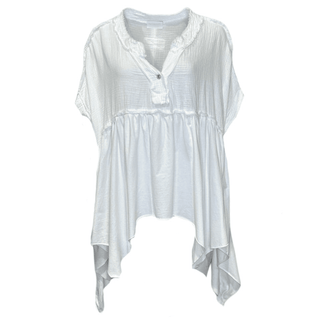Nonny Loose Cotton Top - White