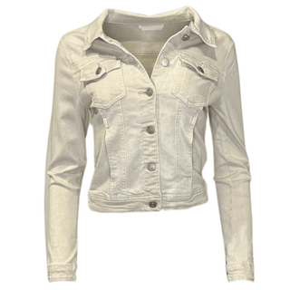 Sabrina Denim Jacket - Cream Beige