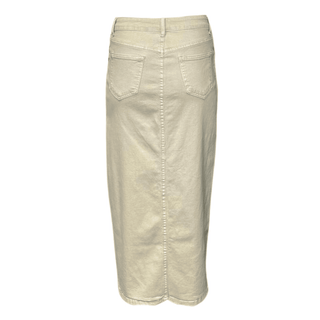 Frantic Denim Skirt - Cream Beige