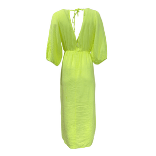 Lila Cotton Dress - Yellow Fluoro