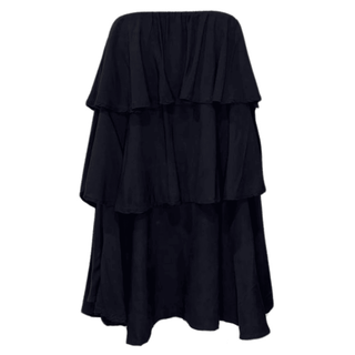 Lucille Layered Bandeau Dress/Top - Black