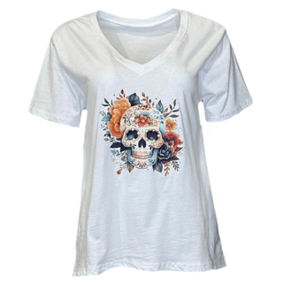 Lennie Skull Tee - White