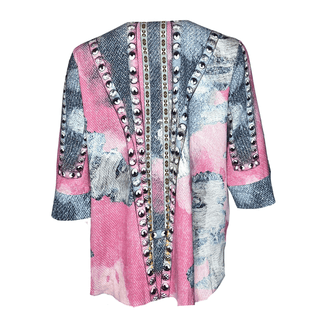 Apollo Satin Print Top - Pink