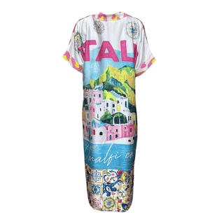 Dimitir Contrast Dress Front/Back - Multi