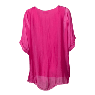 Ryder Silk Sequence Top - Pink