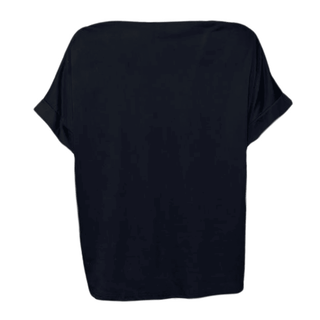Rose Draping Top - Black