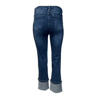 Ares Denim Turn Up Jean - Diamante Blue
