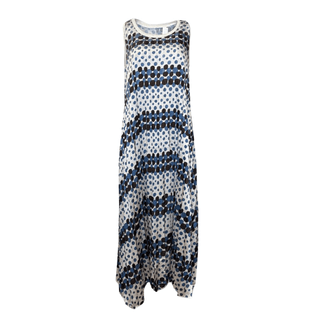 Annika Polka Sleeveless Dress- Blue Multi