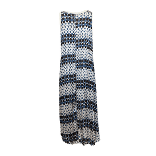 Annika Polka Sleeveless Dress- Blue Multi