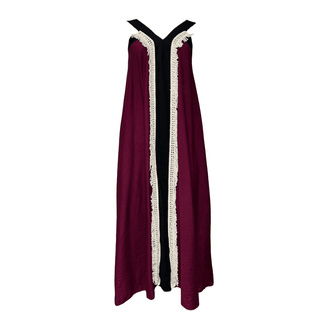 Beau Fringe Dress - Burgundy