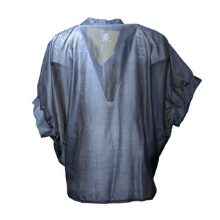 Blossom Voile Blouse - Navy