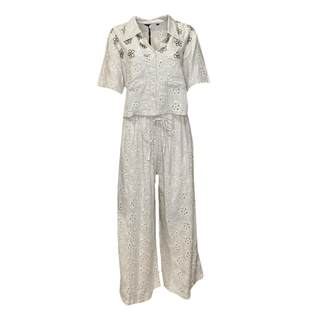 Nadia Cotton Embroidery Anglaise 2 Pce - Beige