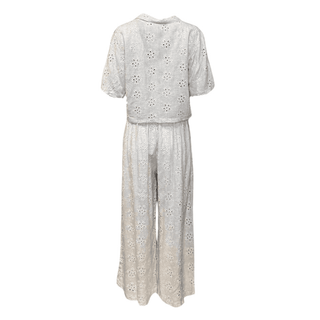 Nadia Cotton Embroidery Anglaise 2 Pce - Beige