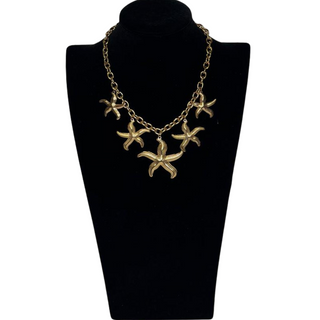 “5” Starfish Necklace- Gold