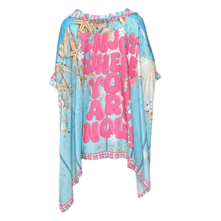 Nicolai Loose Print Shirt - Turquoise