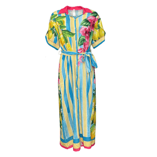 Lollies Print Linen Shirt Dress - Multi