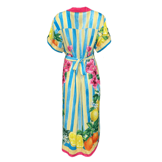 Lollies Print Linen Shirt Dress - Multi