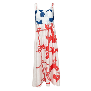 Ambrose Sun Dress - White/Red
