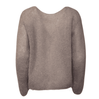 Nova Loose Mohair Cardigan  - Mink