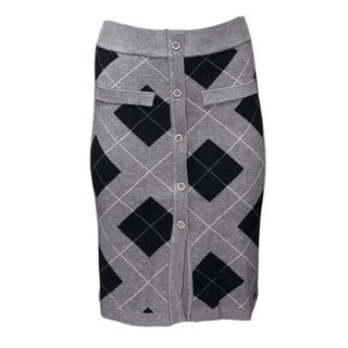 Zelina Argyle Knit Suit - Grey