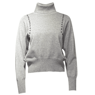 Adea Stud Roll Neck - Grey
