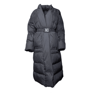 Sana Long Duck Down Puffa Coat - Black
