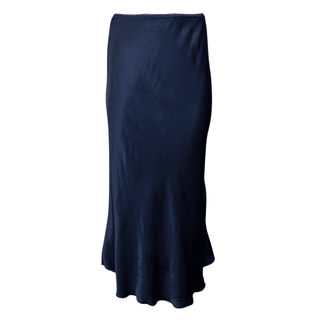 Mystic Satin Skirt - Navy