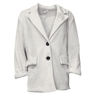 Pixel Relaxed Cord Jacket - Cream