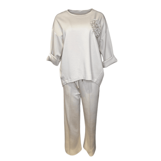 Rosette 2 Piece Leisure Co-Ord - Cream