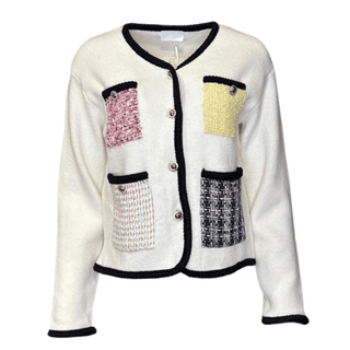 Pocketed Funky Cream Cardi