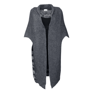 Amealia Contrast Half Sleeve Coatigan - Grey
