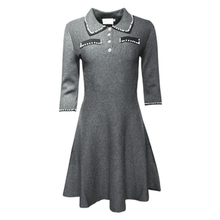 Cameron Knit Long Sleeve Collared Dress