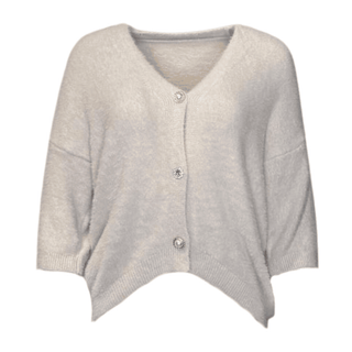 Scoobie Super Soft V neck Button Cardi - Beige