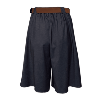 Tailored Grey Shorts with Belt