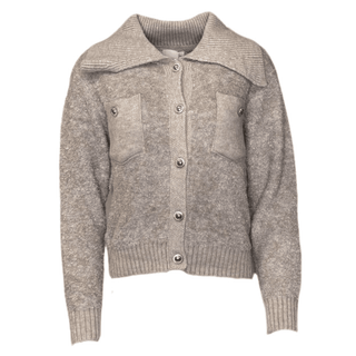 Nadia Knit Coatigan with Collar - Camel