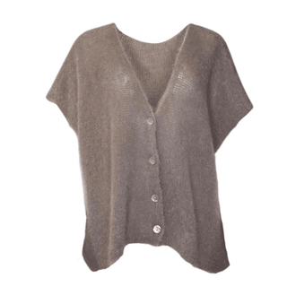 Rowan Loose Mohair Cardi - Beige