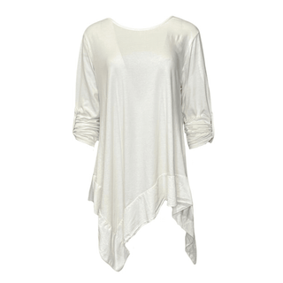 Gwen Cream Cuffed Shirt with Hem detail