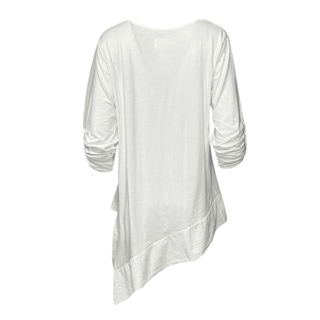 Gwen Cream Cuffed Shirt with Hem detail