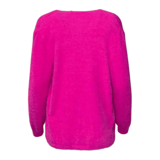 Teddy Long Supersoft Pocket Cardi - Fuschia