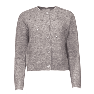 Bahamas Diamante Stud Beige Cardi