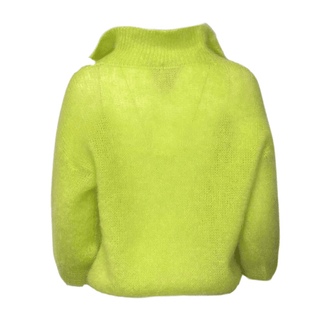Myra Mohair Collar Knit - Neon Yellow