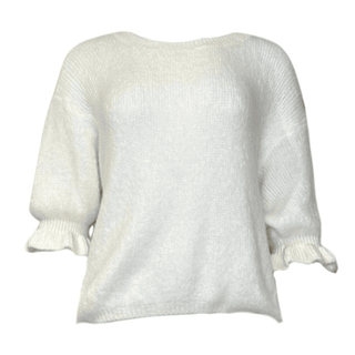 Daisy Ruffle Cuff Knit - Cream