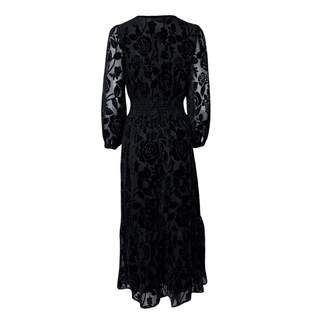 Elona Black Floral Dress