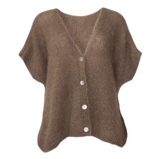 Rowan Loose Mohair Cardi - Mink Brown