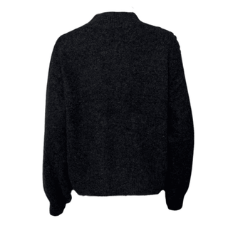 Sasha Sequin Front Grey Sweater - Charcoal