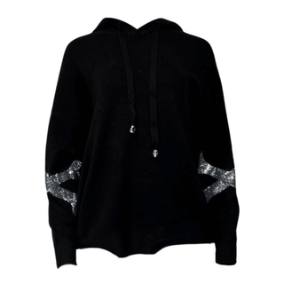 Diamante Skull Hoodie - Black